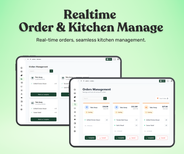 Realtime Order & Kitchen Manage